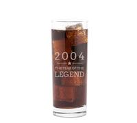 Engraved Highball Glass - 2004 Year of The Legend Design - 21st Birthday Gifts for Men - Cocktail Glass