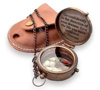 Engraved Inspirational Necklace - 'Go Confidently in The Direction of Your Dreams. Live The Life You Have Imagined.' - Meaningful Gift for Women and Men