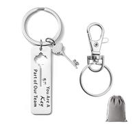 Engraved Keyring as Thank You Gift for Team Members Farewell Gifts for Colleagues, Recognition Gifts for Employees, You are an Important Part of Our Team, Silvery, One Size