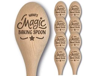 Engraved Magic Baking Spoon Gift - Multiple Options Available - Mother's Day, Birthday, Christmas - from Son, Daughter, Grandchild for Mummy, Grandma, Granny, Nan, Nana, Nanna, Nanny, Nannie (Nana)