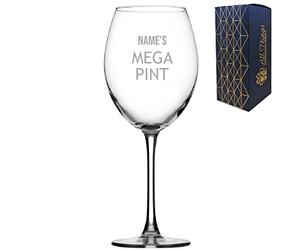 Engraved Mega Pint Wine Glass, 19oz, Trial Quote, Novelty Birthday Gift, Funny Present, Modern Design, Engraved in the UK