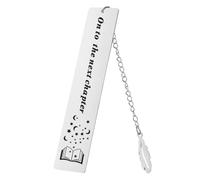 Engraved Metal Bookmark - Durable Rust Proof Reading Bookmarks with Inspirational Quotes | Elegant Book Accessories for Study Rooms, Libraries and - Materials pa