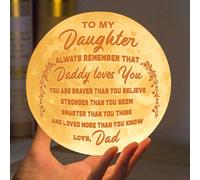Engraved Moon Lamp for Print Moon Light with Stand & 3D Daughter,3D 3D