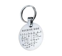 Engraved Morses Code Keychains Stainless Steel Secret Message Plate for Spys Enthusiasts Code Keychains