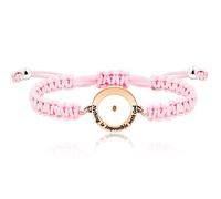 Engraved Nothing is Impossible Pink String Wave Bracelets for Women Handmade Adjustable Braided Round Mustard Seed Christian Religious Bracelets for Best Friend Graduation Birthday Gift Y3551