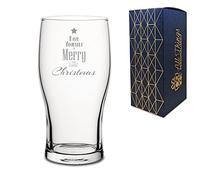Engraved Novelty Christmas Pint Glass"Have Yourself a Merry Little Christmas" Gift Boxed