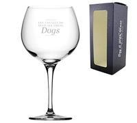 Engraved Novelty Gin Balloon with Yes I Really do Need All These Dogs Design, Laser Engraved, Gift Box Included, Dog Lover Gift, Funny Dog Gift, Add an Optional Personalised Message