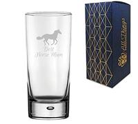 Engraved Novelty Hiball Tumbler with Best Horse Mum Design, Laser Engraved, Gift Box Included, Gift for Mum, Birthday Gift, Horse Lover Gift, Funny Horse Gift, Add an Optional Personalised Message