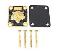 Engraved Pattern for Electric Instrument Neck Plate Gold and Blacklook 2.52 x 2.01 x0.16in