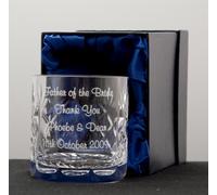 Engraved/Personalised 10oz Crystal Whisky/Whiskey Glass in Silk Gift Box 40th/50th/60th Birthday Gift