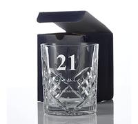 Engraved Personalised 21st Birthday Crystal Cut Whiskey Glass