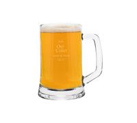 Engraved Personalised Glass Pint Stern Tankard Personalised Memento Company Clear One Size