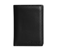 Engraved Personalized RFID Blocking Leather Wallet - Handmade Real Leather Card Holder with Zipper, Coin Pouch & Custom Gift Option - Black