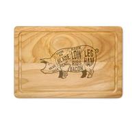 Engraved Pork Cuts Wooden Chopping Board Engraved Butcher Cheese Board Serving Board Cutting Novelty Gift