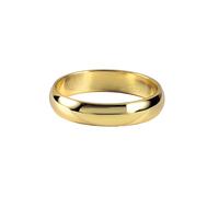 Engraved Rings Gold Wedding Band for Women 9K Au375 Glossy Plain Size T 1/2 Elegant for Wife Anniversary Jewelry