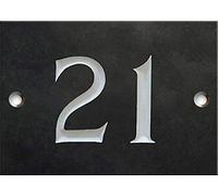 Engraved Slate House Number Sign - 1 to 99 (Select Your Number here) - Number 21 (Same Day Dispatch by 1st Class Post!!!)