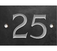 Engraved Slate House number sign - 1 to 99 (select your number here) - number 25 (Same Day Dispatch by 1st class Post!!!)