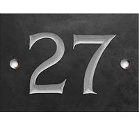 Engraved Slate House number sign - 1 to 99 (select your number here) - number 27 (Same Day Dispatch by 1st class Post!!!)