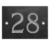 Engraved Slate House number sign - 1 to 99 (select your number here) - number 28 (Same Day Dispatch by 1st class Post!!!)