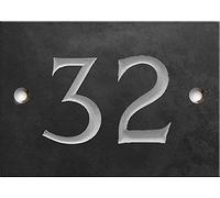 Engraved Slate House Number Sign - 1 to 99 (Select Your Number here) - Number 32 (Same Day Dispatch by 1st Class Post!!!)