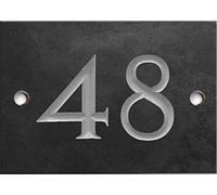 Engraved Slate House number sign - 1 to 99 (select your number here) - number 48 (Same Day Dispatch by 1st class Post!!!)