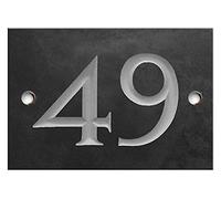 Engraved Slate House Number Sign - 1 to 99 (Select Your Number here) - Number 49 (Same Day Dispatch by 1st Class Post!!!)