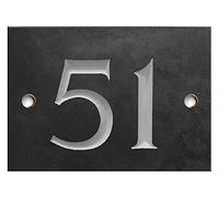 Engraved Slate House Number Sign - 1 to 99 (Select Your Number here) - Number 51 (Same Day Dispatch by 1st Class Post!!!)