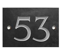 Engraved Slate House Number Sign - 1 to 99 (Select Your Number here) - Number 53 (Same Day Dispatch by 1st Class Post!!!)