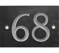 Engraved Slate House Number Sign - 1 to 99 (Select Your Number here) - Number 68 (Same Day Dispatch by 1st Class Post!!!)
