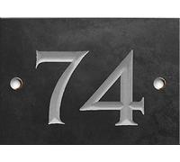 Engraved Slate House Number Sign - 1 to 99 (Select Your Number here) - Number 74 (Same Day Dispatch by 1st Class Post!!!)
