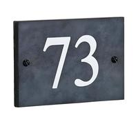 Engraved Slate House Sign | 10x15cm Grey House Number Plaques | Personalised Home and Door Number Plaques NOT PRINTED, Easy Install House Signs for Outside, HOUSE SIGNS DIRECT