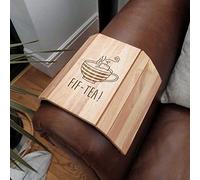 Engraved Sofa Tray -"FIF-TEA" Design - Flexible Sofa Arm Tray, 50th Milestone Birthday Gifts for Men, Him - Fiftieth Gift for Friend, Brother, Son, Dad, Husband