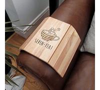 Engraved Sofa Tray -"SEVEN-TEA" Design - Flexible Sofa Arm Tray, 70th Milestone Birthday Gifts for Men, Him - Seventieth Gift for Friend, Grandad, Dad, Husband