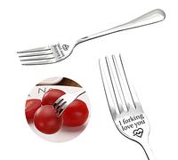 Engraved Stainless Steel Table Fork - I Forking Love You Personalized Letter Dinner Fork for Birthday, Wedding, Valentine Gifts (1Pcs)