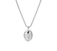 Hot Diamonds Engraved Oval Locket Pendant in Silver - Sterling Silver / Rhodium Plated / Diamond