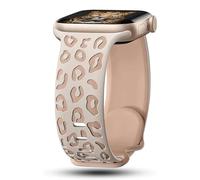 Engraved Strap For Apple Watch Band 45mm 44mm 46mm 42mm 41mm 40mm 49mm Silicone Correa Bracelet Series 8 9 10 7 SE 6 5 4 (Starlight pink, 42 44 45 49 S10-46mm)