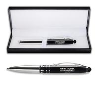 Engraved Teacher Gift Pen - 3-in-1 Pens for Teachers - LED Light and Stylus Tip - Best Teacher Gifts for Women Men - Cool Teacher Appreciation Gifts - I Am Not A Teacher But an Awakener (Black)