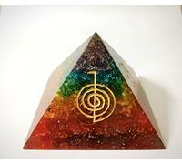 Engraved Usui Reiki Symbols on Beautiful Powerful 7 Chakra Color Stone Orgone Pyramid with Healing Therapy by Chakra Balancing, Chakra Healing, Spiritual Energy, Crystal Healing, Balancing Energy