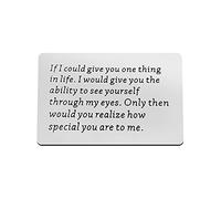 Engraved Wallet Card for Boyfriend Girlfriend Husband Wife Anniversary Card Gifts for Him Inspirational Gifts for Son Daughter Valentines Day Christmas Birthday Gifts for Friend Family