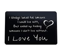 Engraved Wallet Insert Card for Boyfriend Husband Valentines Day Gifts for Men Wedding Anniversary Card Gift Christmas Birthday Gift I Love You Gifts for Boyfriend Fiance