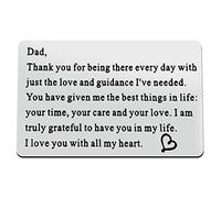 Engraved Wallet Insert Card for Dad Father Papa, Father's Day Gift Thank You Dad Gift, Dad Birthday Gift Ideas, Best Dad Gift for Christmas Thanksgiving, I Love You Dad Gift from Daughter Son
