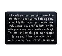 Engraved Wallet Insert Card for Husband Boyfriend from Wife Girlfriend, Anniversary Card Gift for Men, Mini Love Note Gifts, Valentine's Christmas Birthday Gifts for Him