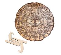 Engraved Wheel Of The Year Calendar Round Shape Celtic Tree Calendar Pagan Witch Sign Tree of Life Calendar Wiccan Themed Decoration Home Decor Ornaments