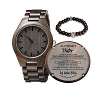 Engraved Wooden Watch for Son and Boyfriend,Personalized Wood Watch Gift for Boyfriend, Graduation Gift from Mom, from Dad (Mädchen an Vater)