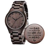 Engraved Wooden Watches for Men - Handmade Mens Wood Watches for Husband Boyfriend Dad Son Gifts, For Dad