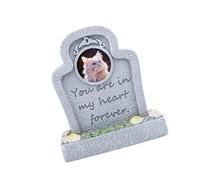 Engraved Word Pet Memorial Headstones Resin Grave Marker Dog Cats Tombstones Remembrances Monuments For Loss Memorial Grave Marker