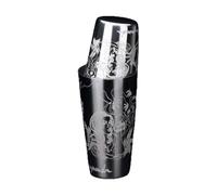 Engraving 304 Stainless Steel Barwares Drink Shaker Cocktail Mixer with Ergonomic Grip Professional Mixing Tool Mixologists and Bartenders