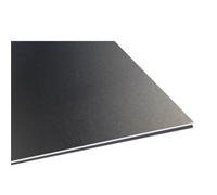 Engraving Aluminum Plate 2pcs Blue/Red/Black Laser Engraving 300 * 300/200 * 200/100 * 100mm, Double Anodized Sandblasted Thickness 1mm For Roof Grilles(Bright Black,100X100mm)