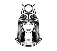 Engraving Decals Ancient Egyptian Goddess Egyptian Queen Nefertiti Cleopatra 32x50.6cm Equipped with Transfer Film kit Small Black