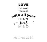 Engraving Decals Biblical Phrase from Matthew Gospel Love 57.6x85cm Personalized Customization Black